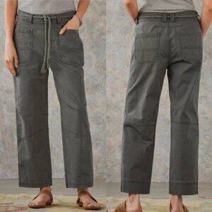 Sundance Love Everyday Patch Pocket Ankle Pants Sz 10 Army Olive Green No Belt